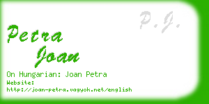 petra joan business card